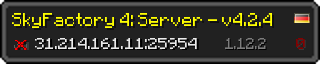 Userbar 320x64 in minecraft style for 31.214.161.11:25954