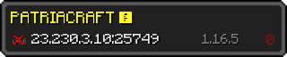 Userbar 320x64 in minecraft style for 23.230.3.10:25749