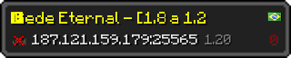 Userbar 320x64 in minecraft style for 187.121.159.179:25565