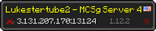 Userbar 320x64 in Minecraft-Stil für den Server 3.131.207.170:13124