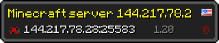Юзербар 320x64 в стиле майнкрафт для сервера 144.217.78.28:25583
