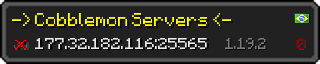 Userbar 320x64 in minecraft style for 177.32.182.116:25565