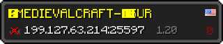 Userbar 320x64 in Minecraft-Stil für den Server 199.127.63.214:25597