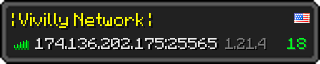 Userbar 320x64 in Minecraft-Stil für den Server 174.136.202.175:25565