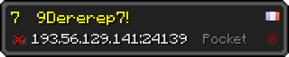 Userbar 320x64 in minecraft style for 193.56.129.141:24139