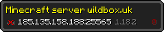 Userbar 320x64 in Minecraft-Stil für den Server 185.135.158.188:25565