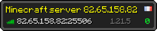Userbar 320x64 in minecraft style for 82.65.158.82:25506