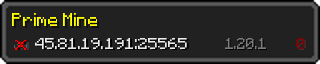 Userbar 320x64 in Minecraft-Stil für den Server 45.81.19.191:25565