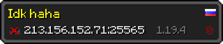 Userbar 320x64 in Minecraft-Stil für den Server 213.156.152.71:25565