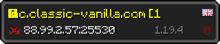 Userbar 320x64 in Minecraft-Stil für den Server 88.99.2.57:25530