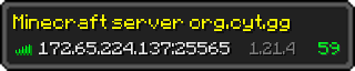 Userbar 320x64 in Minecraft-Stil für den Server 172.65.224.137:25565