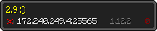 Userbar 320x64 in Minecraft-Stil für den Server 172.240.249.4:25565