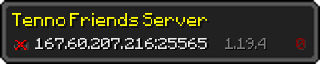 Userbar 320x64 in minecraft style for 167.60.207.216:25565