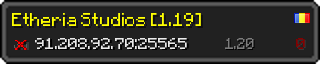 Userbar 320x64 in minecraft style for 91.208.92.70:25565