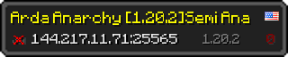 Userbar 320x64 in Minecraft-Stil für den Server 144.217.11.71:25565