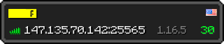 Userbar 320x64 in minecraft style for 147.135.70.142:25565