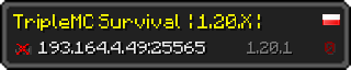 Userbar 320x64 in Minecraft-Stil für den Server 193.164.4.49:25565