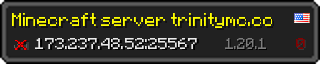 Userbar 320x64 in Minecraft-Stil für den Server 173.237.48.52:25567