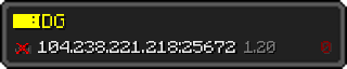 Userbar 320x64 in Minecraft-Stil für den Server 104.238.221.218:25672