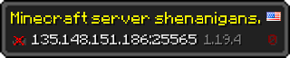 Userbar 320x64 in minecraft style for 135.148.151.186:25565