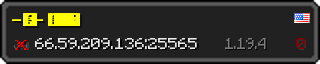 Userbar 320x64 in minecraft style for 66.59.209.136:25565