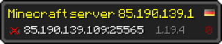 Userbar 320x64 in Minecraft-Stil für den Server 85.190.139.109:25565