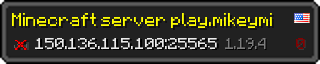 Userbar 320x64 in Minecraft-Stil für den Server 150.136.115.100:25565