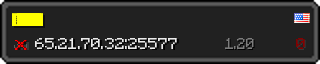 Userbar 320x64 in Minecraft-Stil für den Server 65.21.70.32:25577