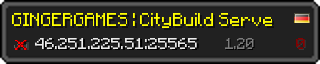 Userbar 320x64 in Minecraft-Stil für den Server 46.251.225.51:25565