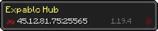 Userbar 320x64 in Minecraft-Stil für den Server 45.12.81.75:25565