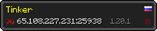 Userbar 320x64 in minecraft style for 65.108.227.231:25938