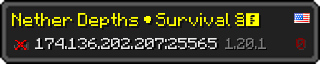 Userbar 320x64 in Minecraft-Stil für den Server 174.136.202.207:25565