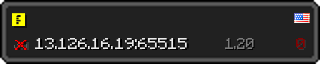 Userbar 320x64 in Minecraft-Stil für den Server 13.126.16.19:65515