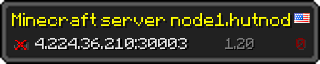 Userbar 320x64 in minecraft style for 4.224.36.210:30003