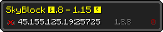 Userbar 320x64 in Minecraft-Stil für den Server 45.155.125.19:25725