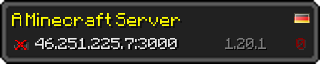 Userbar 320x64 in minecraft style for 46.251.225.7:3000