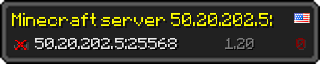 Userbar 320x64 in minecraft style for 50.20.202.5:25568