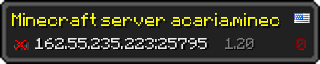 Userbar 320x64 in minecraft style for 162.55.235.223:25795