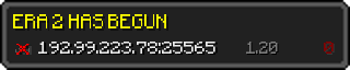 Userbar 320x64 in minecraft style for 192.99.223.78:25565