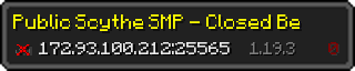 Userbar 320x64 in Minecraft-Stil für den Server 172.93.100.212:25565