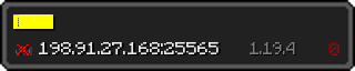 Userbar 320x64 in minecraft style for 198.91.27.168:25565