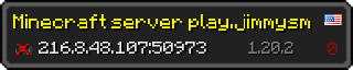 Userbar 320x64 in Minecraft-Stil für den Server 216.8.48.107:50973