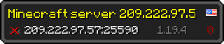 Userbar 320x64 in Minecraft-Stil für den Server 209.222.97.57:25590