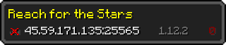 Userbar 320x64 in minecraft style for 45.59.171.135:25565