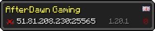 Userbar 320x64 in Minecraft-Stil für den Server 51.81.208.230:25565