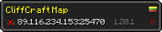 Userbar 320x64 in minecraft style for 89.116.234.153:25470