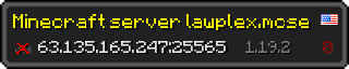 Userbar 320x64 in minecraft style for 63.135.165.247:25565