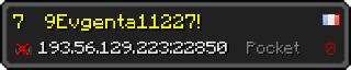 Userbar 320x64 in minecraft style for 193.56.129.223:22850
