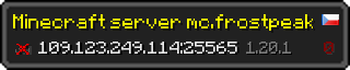 Userbar 320x64 in Minecraft-Stil für den Server 109.123.249.114:25565