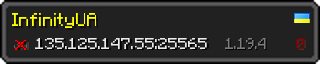 Userbar 320x64 in Minecraft-Stil für den Server 135.125.147.55:25565